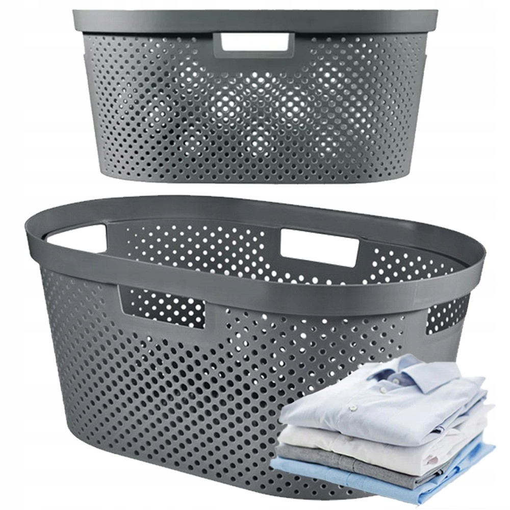 

Kosz do Magla Curver Recycled Pranie 40L Szary