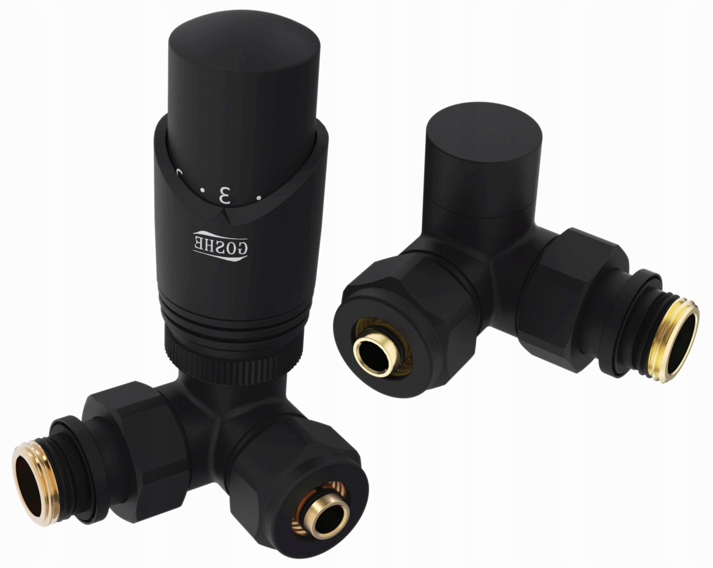 

Zestaw Zawór Termostatyczny Osiowy Czarny Lewy