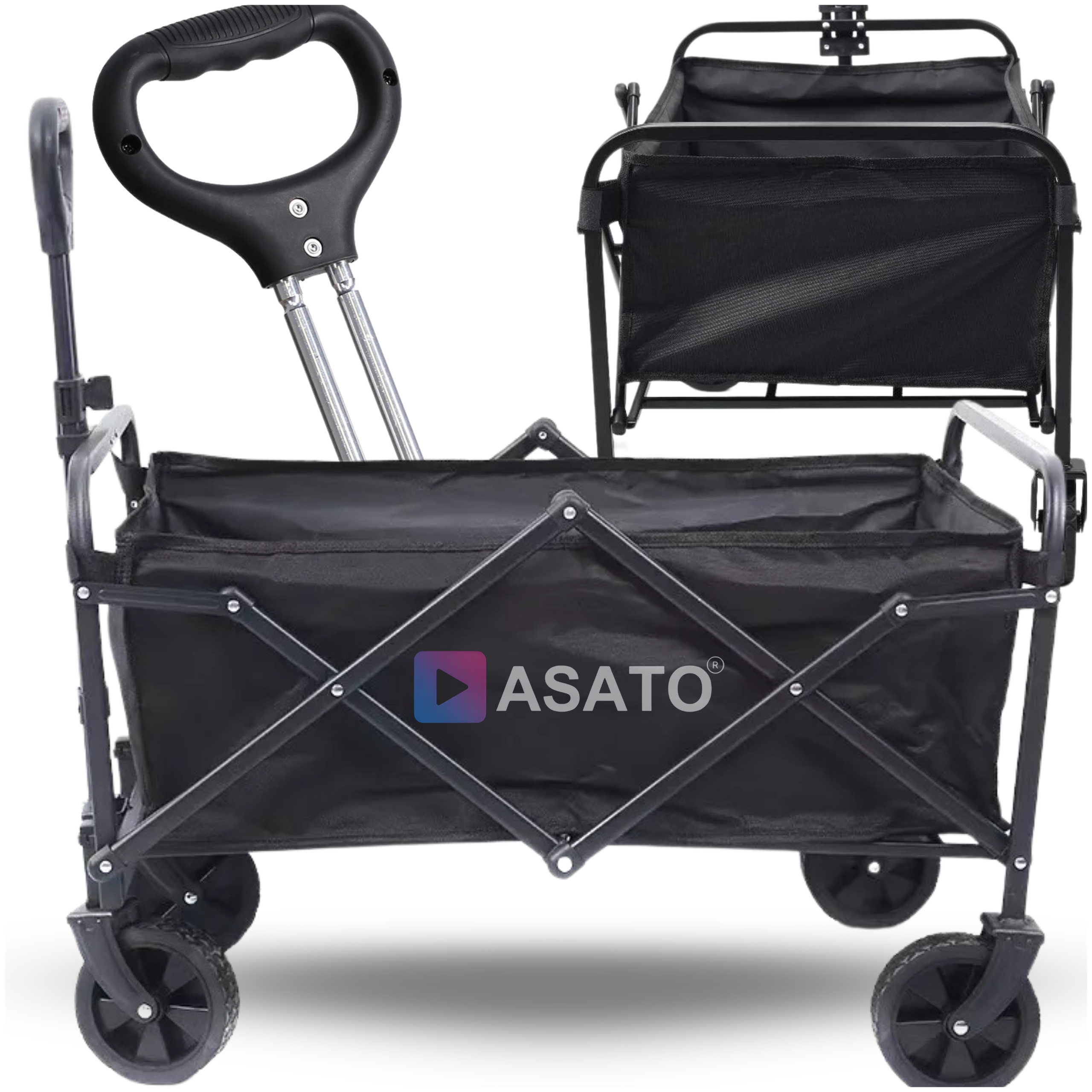 Wózek Plażowy Składany Turystyczny XL Ogrodowy Transportowy Do 300kg Mocny