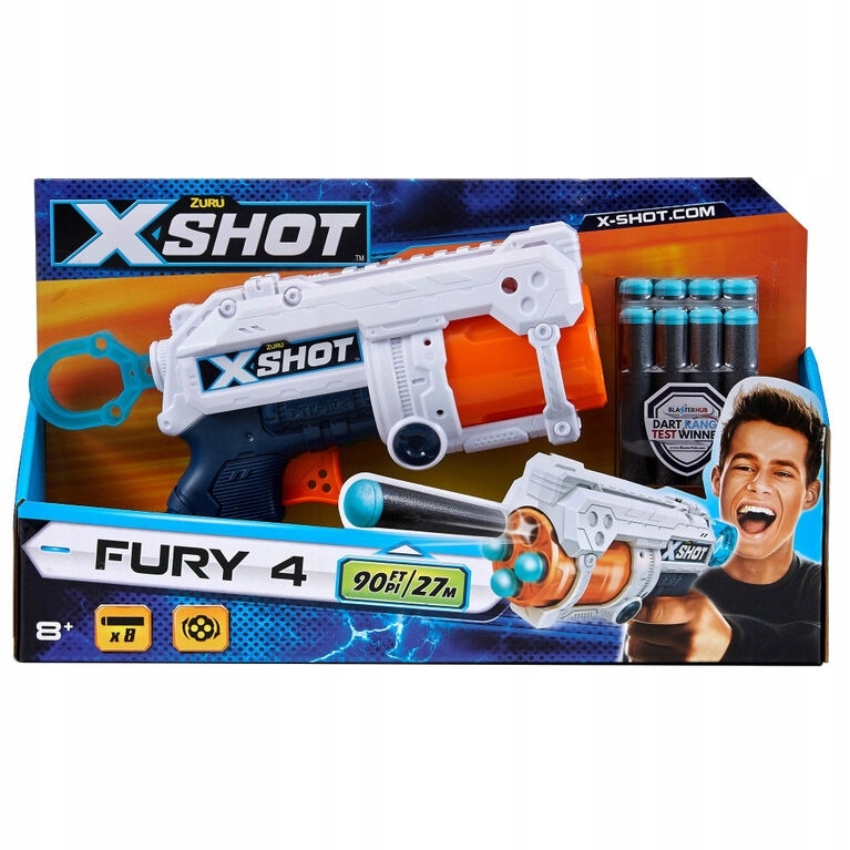 ZURU 36377 X-SHOT FURY 4 DART BLASTER Rodzaj pistolety