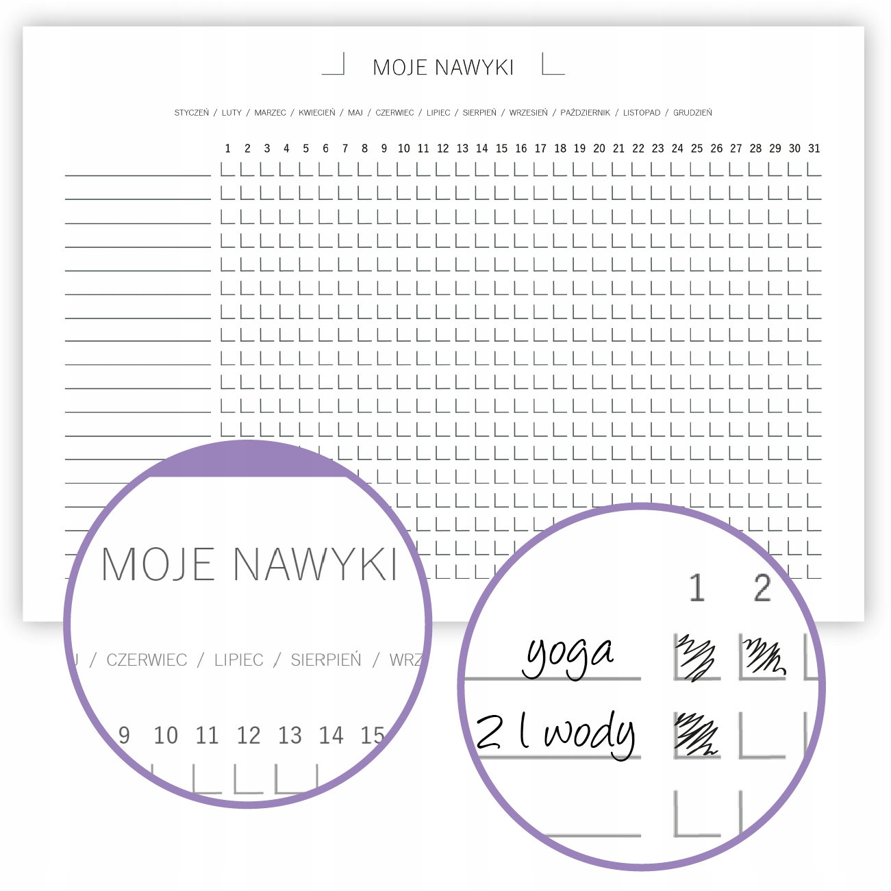 

Moje Nawyki Planer Notes A4 26 kartek M