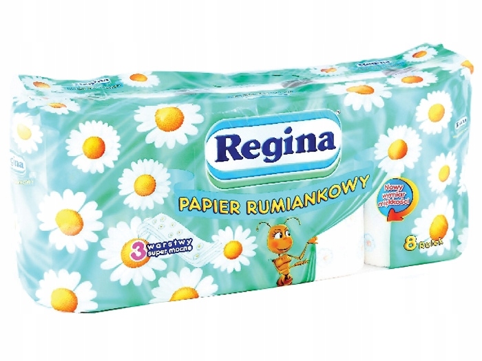 

Papier Toaletowy Regina rumiankowy biały 3-w 8 rol