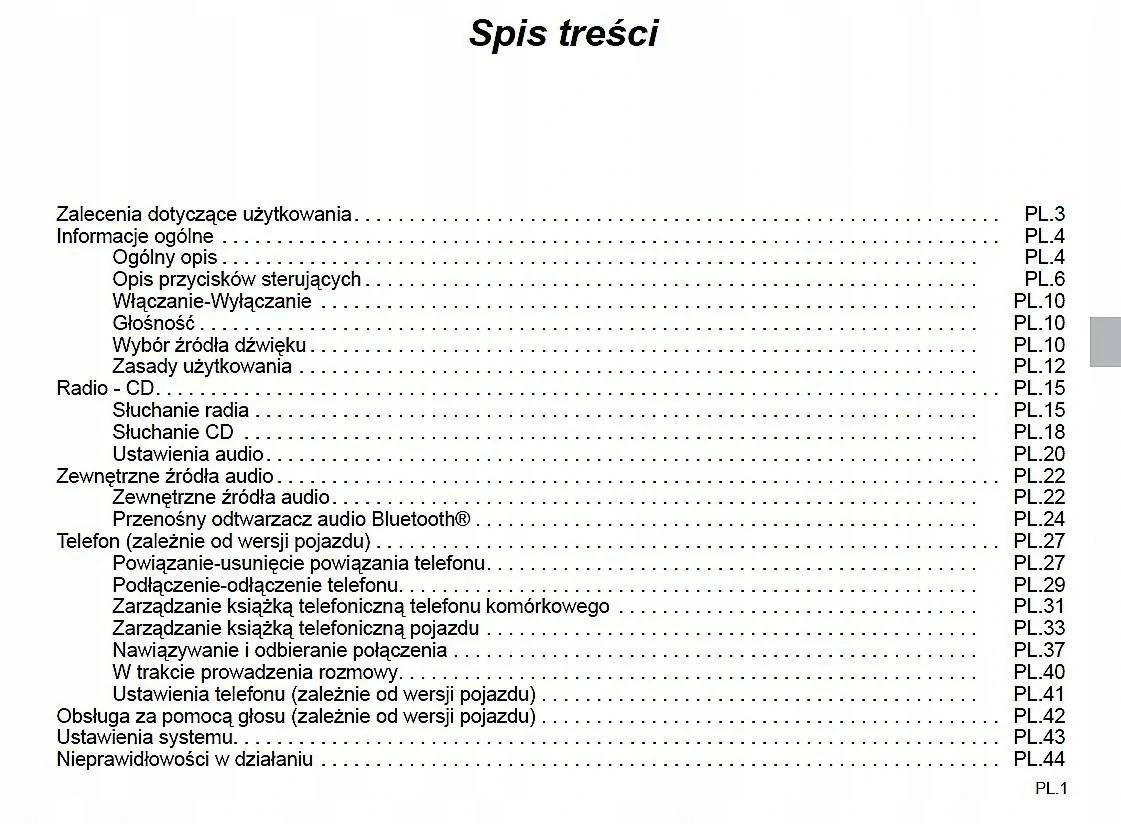 Renault Radiosat Radio Telefon Instrukcja Obsługi Marka Renault