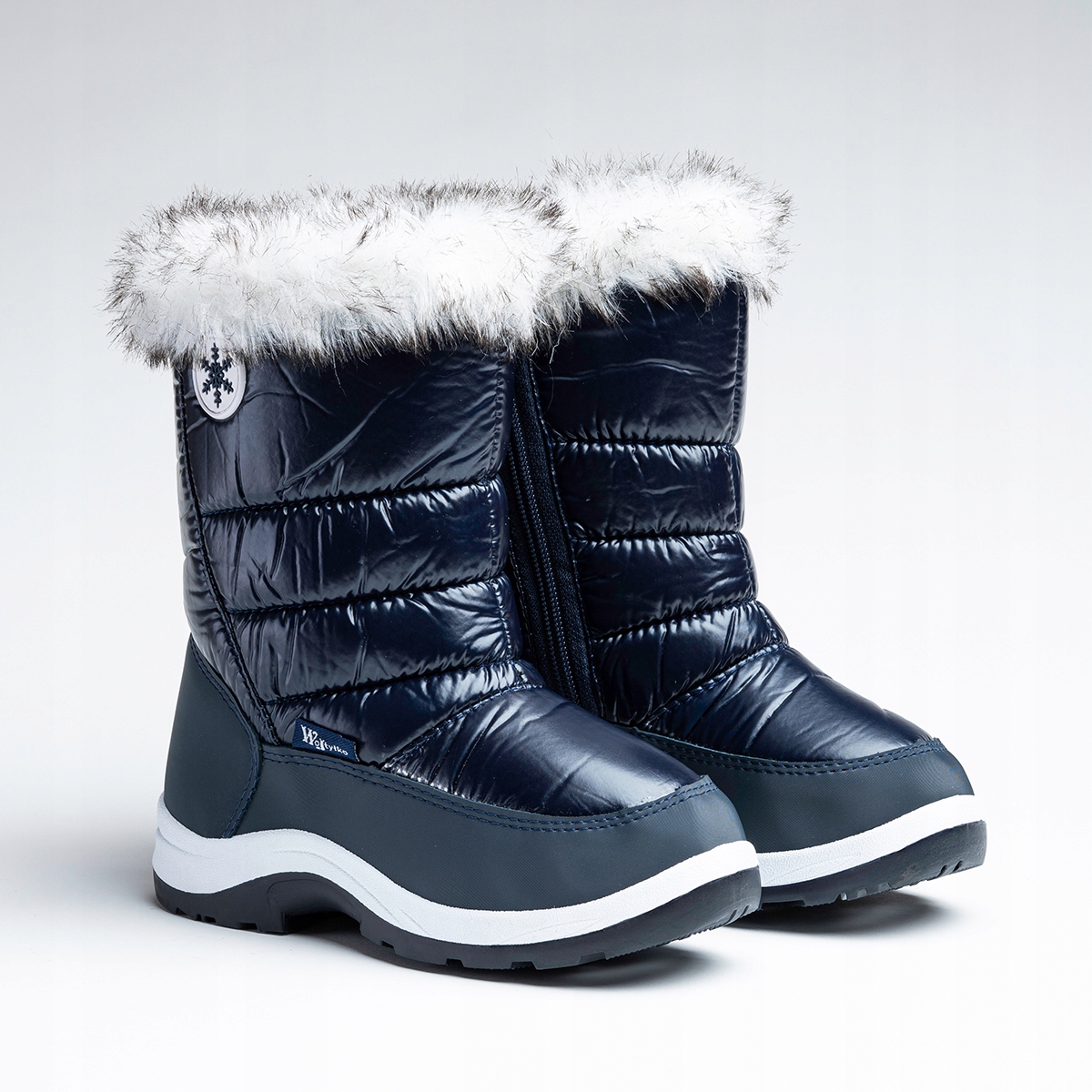 Śniegowce OCIEPLANE wygodne lekkie SUWAK Wojtyłko Materiał skóra ekologiczna