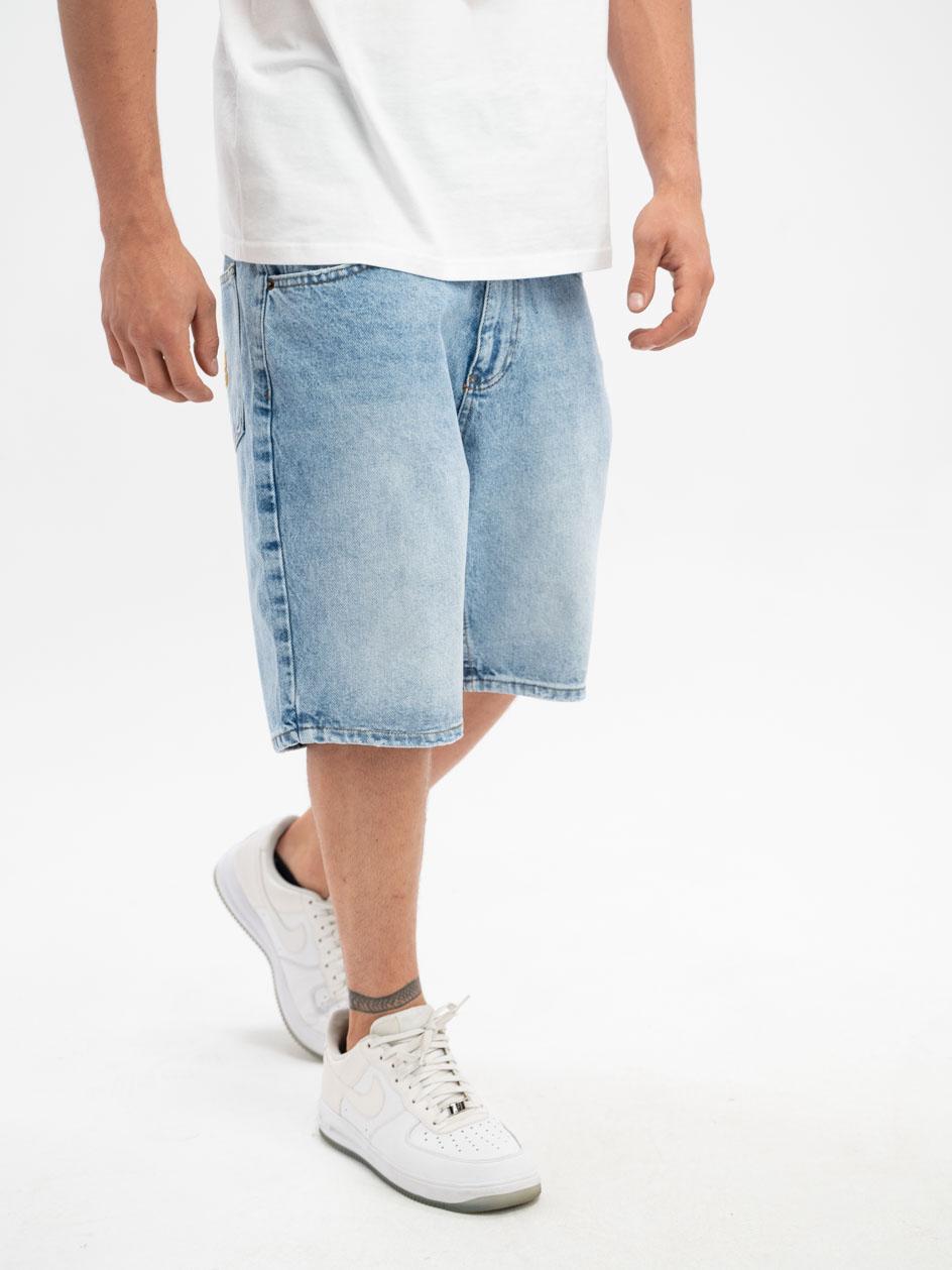 Krátké Kraťasy Šortky Pánské Šortky Modré Zlaté Jigga Wear 36