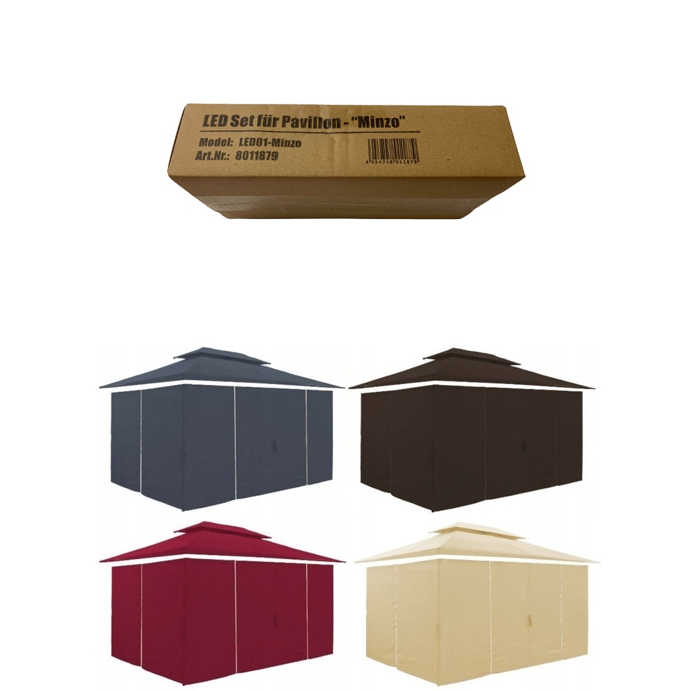 Sada Poťahov Pre Záhradný Pavilón Minzo Solárny Led Modul