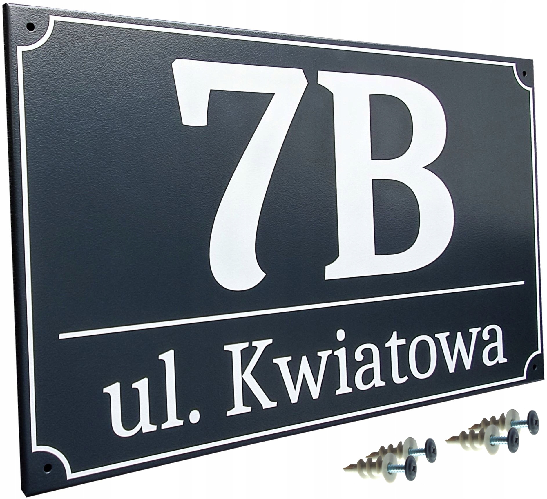 

Tabliczka Adresowa Antracyt 25x40 cm Metalowa Uv