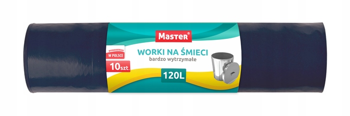 

Mocne Worki na śmieci Master 120L Ldpe 10 szt S022
