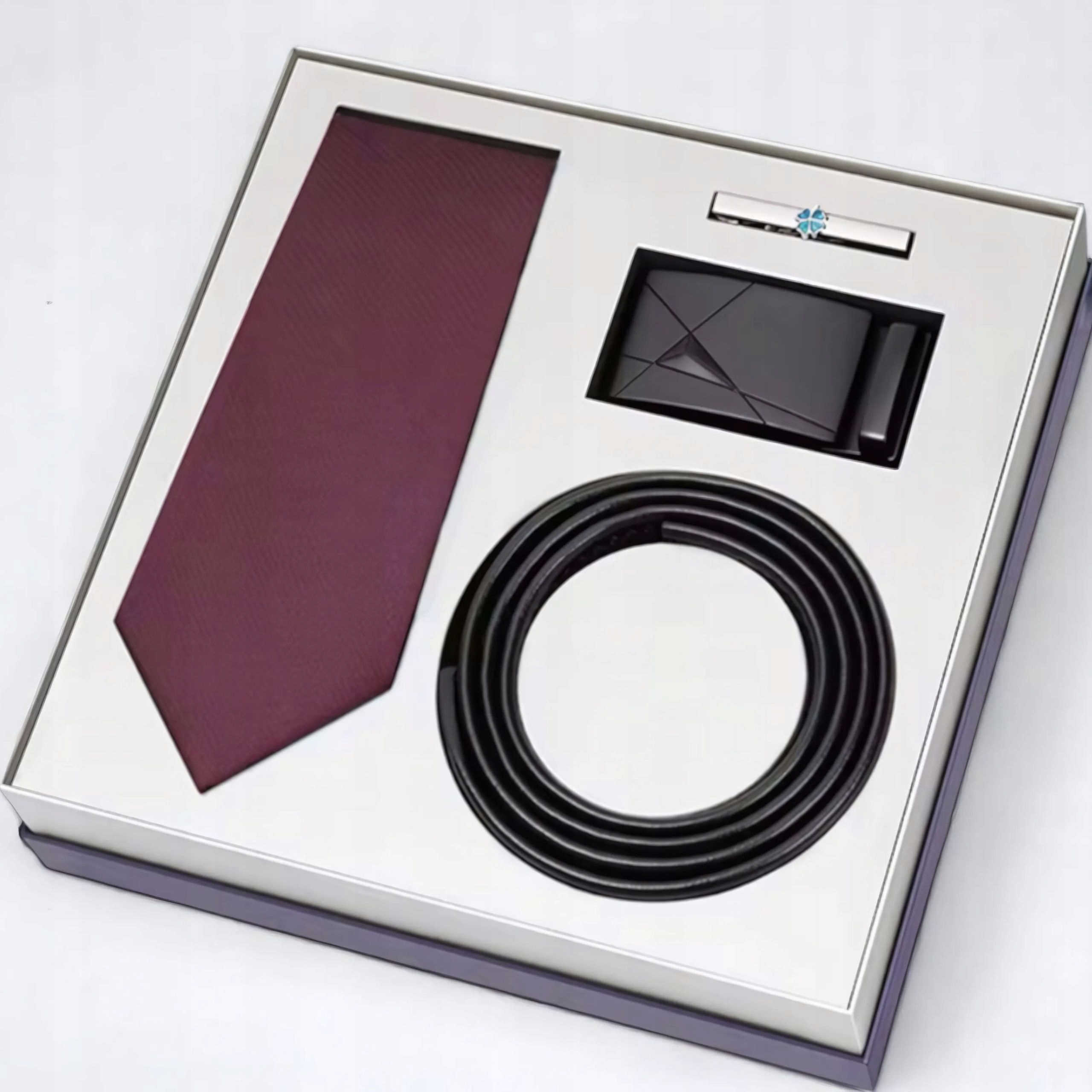 Dárková Sada sponek na kravatový opasek Santa Pásek pro něj Vánoční sada