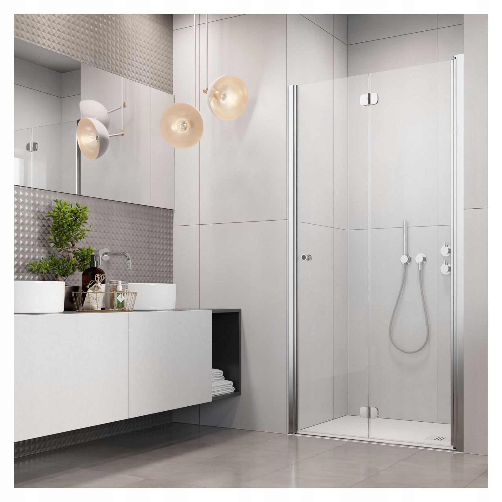 Drzwi prysznicowe szklane prysznic 80 P mirror Rodzaj drzwi do wnęki