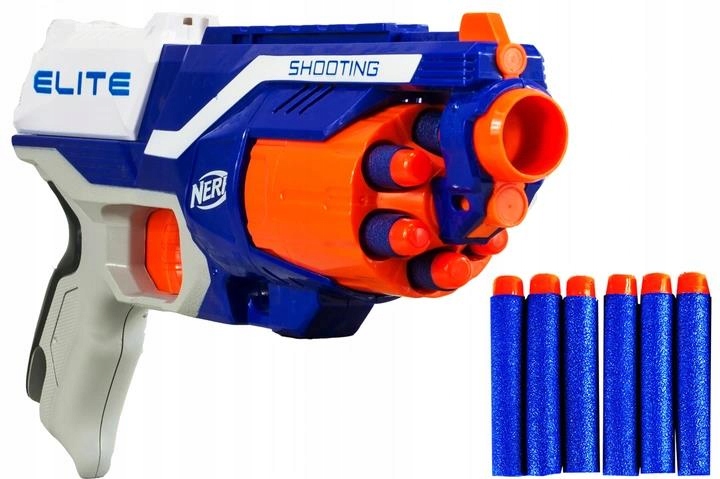 ZESTAW ELITE WYRZUTNIA PISTOLET+ STRZAŁKI DO NERF Seria elite