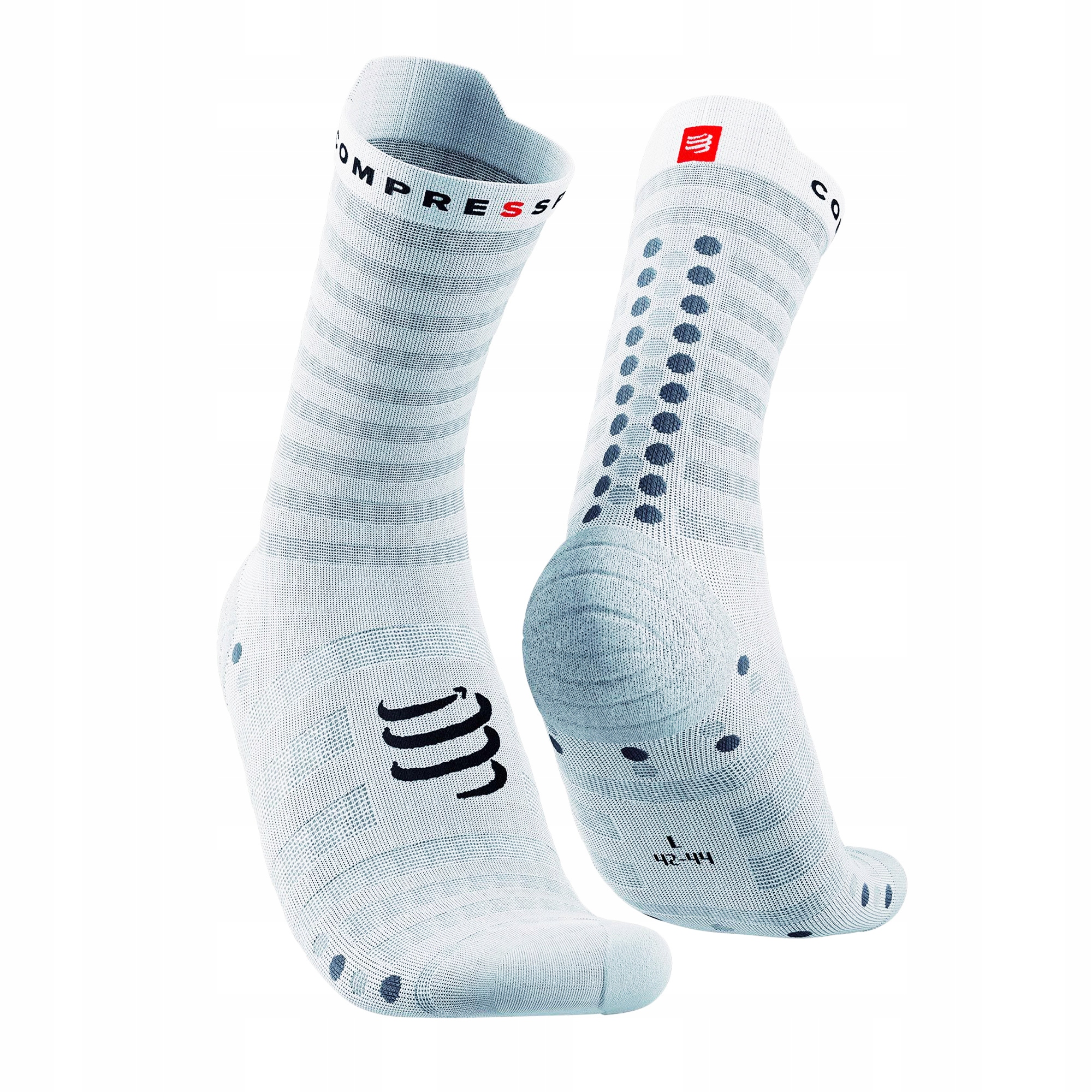 Compressport skarpetki Ultralight ProRacing V4 biało-szare (Rozmiar: 35-38)