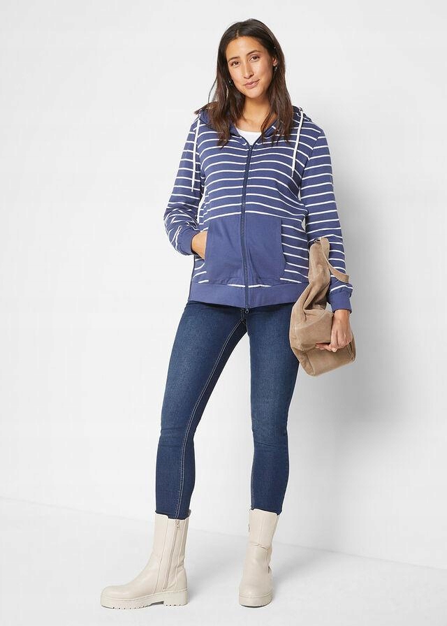 BLUZA ROZPINANA CIĄŻOWA Z WSTAWKĄ BONPRIX 52 Marka Bonprix