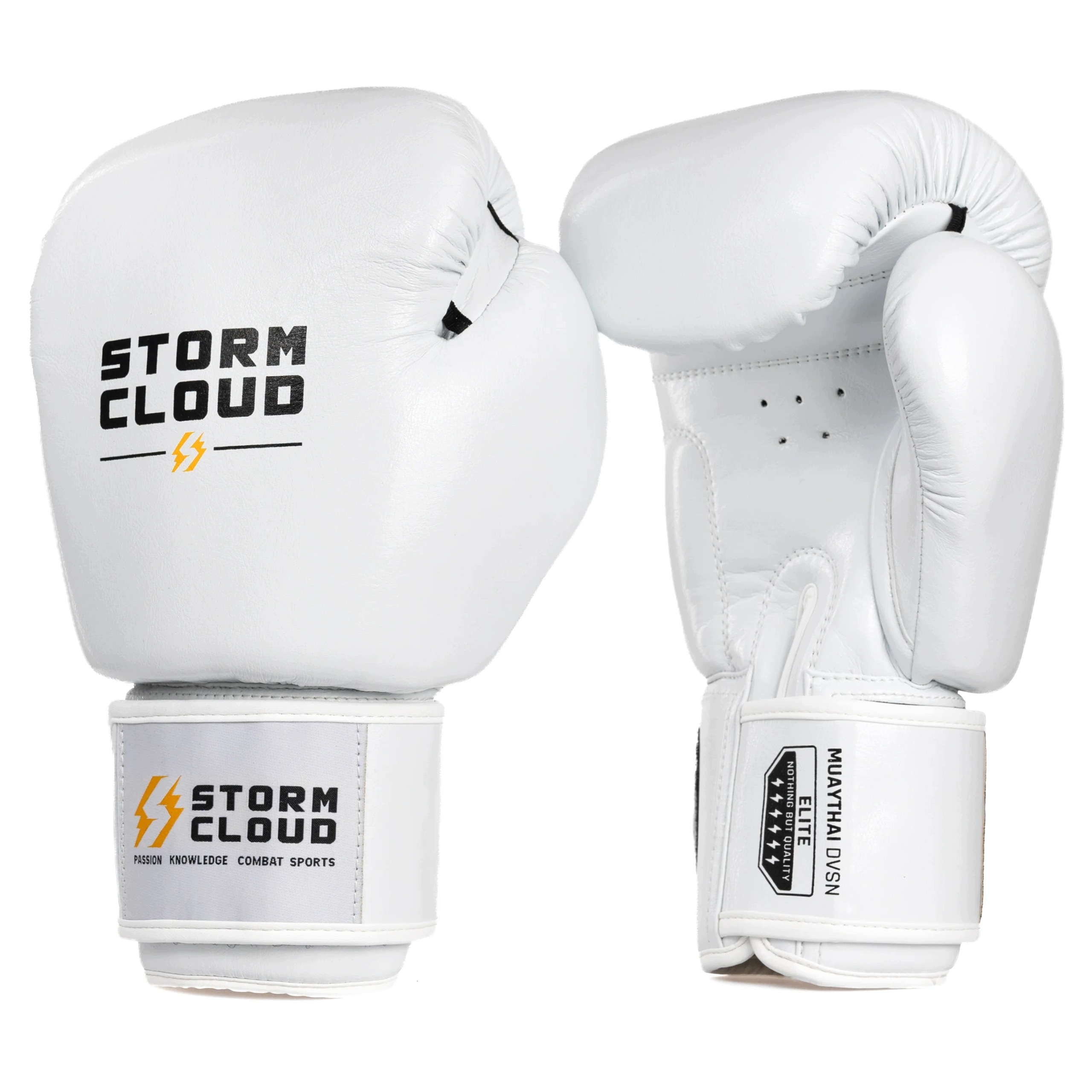 StormCloud Boxerské rukavice Vanguard Elite Thai Bílé 14 oz