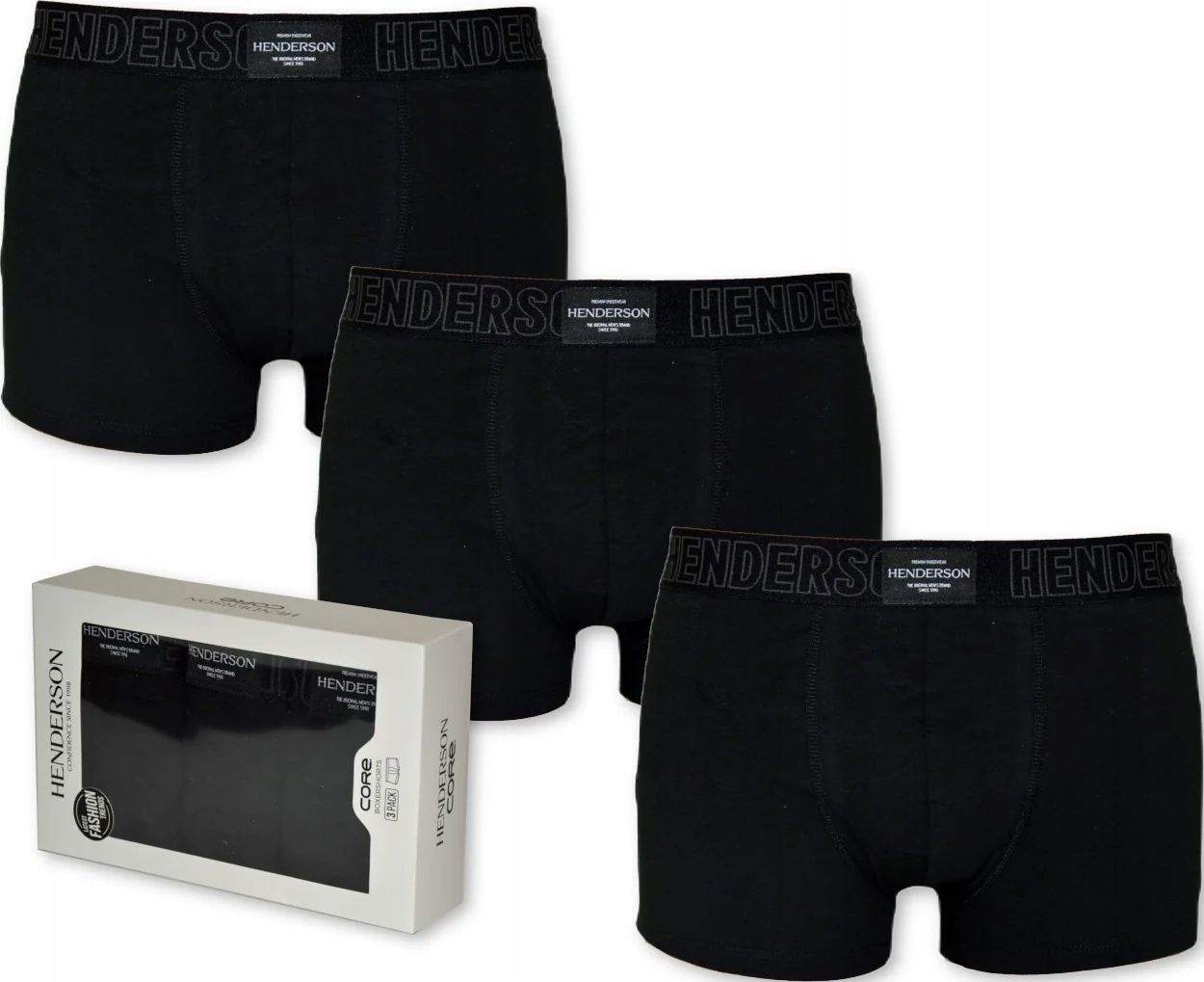 Bokserki Henderson Core 41078-99X Rnave 3-PAK - Bawełna, Komfort XL