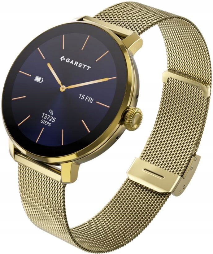 Elegantní Chytré Hodinky Garett Muse Slim Zlatý Mesh Set