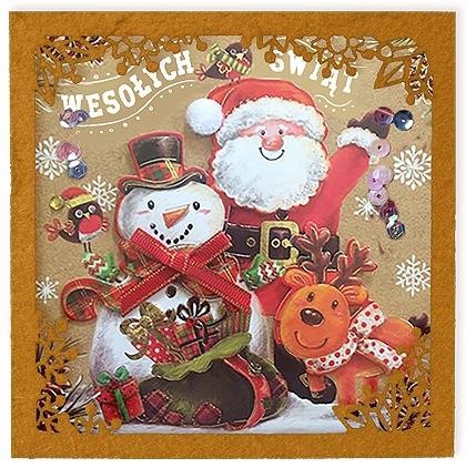 

Kartka świąteczna z Mikołajem zabawna Premium H699