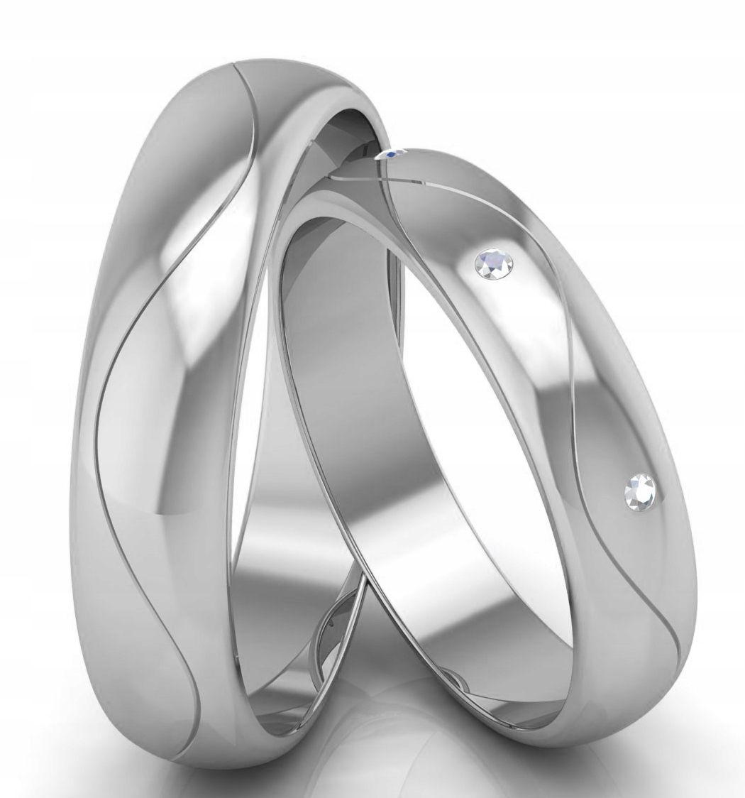 Stříbrné Svatební S Zirkony Fala Ryzost 925