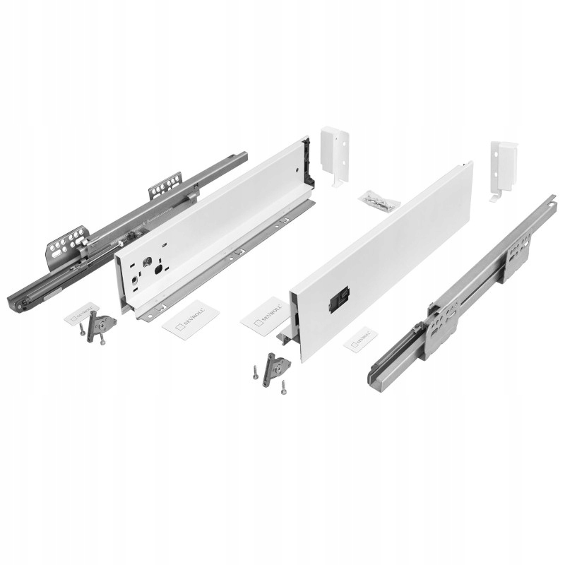 Szuflada Sevroll V-box 3D Slim biały 300 mm średnia H127 cichy domyk wysuw