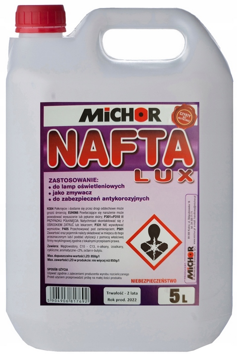 MICHOR NAFTA UNIWERSALNA DO LAMP NAFTOWYCH PIECYKÓW 5L