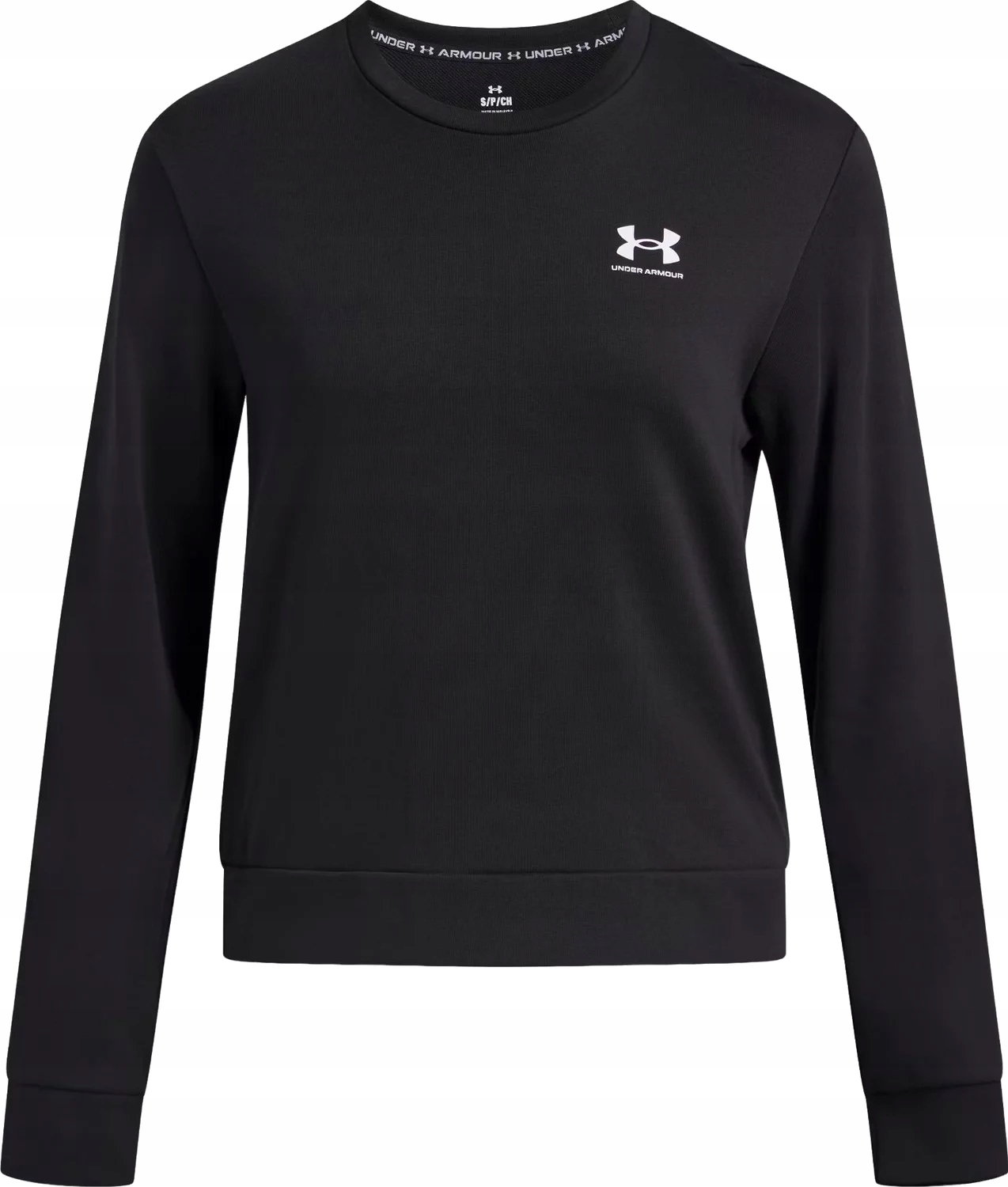 Damska bluza dresowa bez kaptura Under Armour Ua Rival Terry C czarna XL