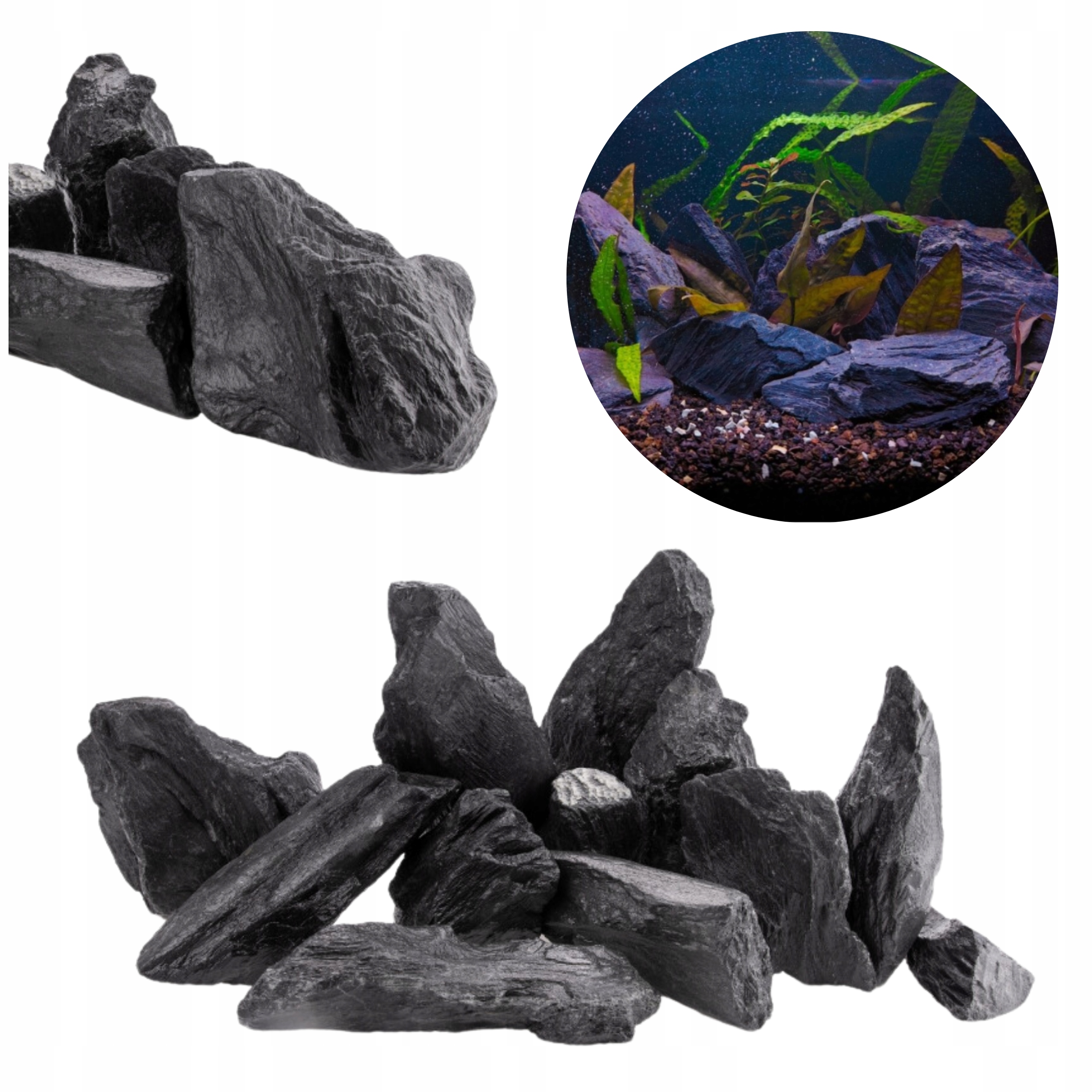 Levně Skála do akvária Stromová břidlice černá 15 kg