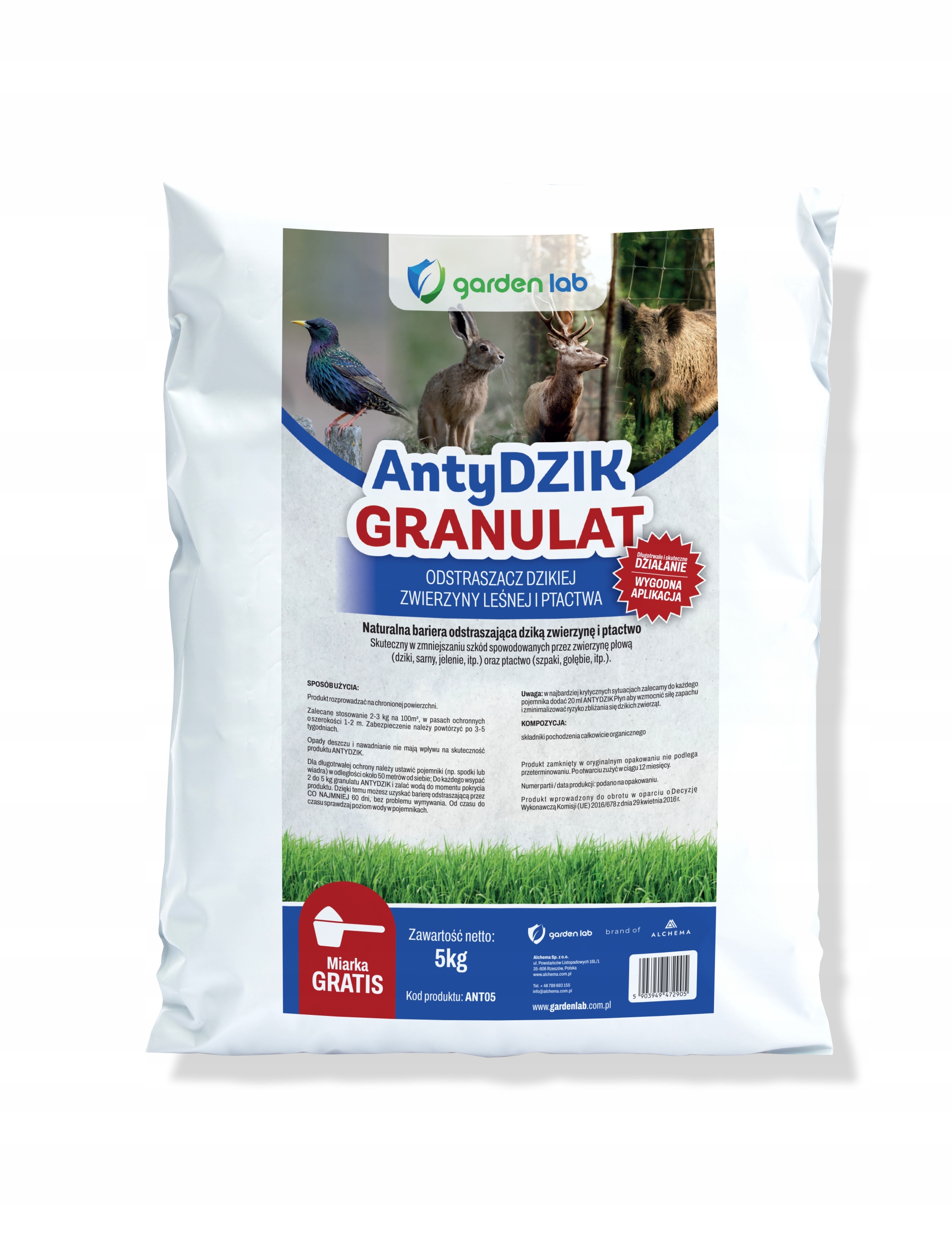 Antidivoký 10 kg granulovaný odpuzovač divoké zvěře,