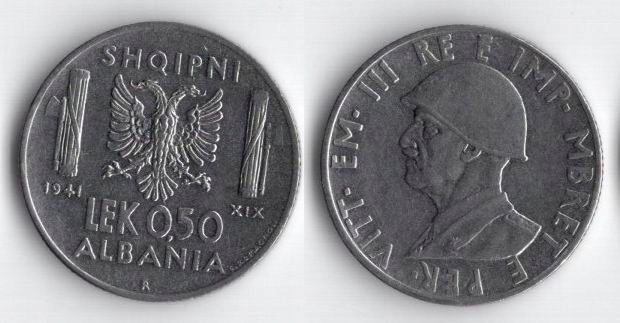 ALBANIA OKUPACJA WŁOSKA 1941 0.50 LEK