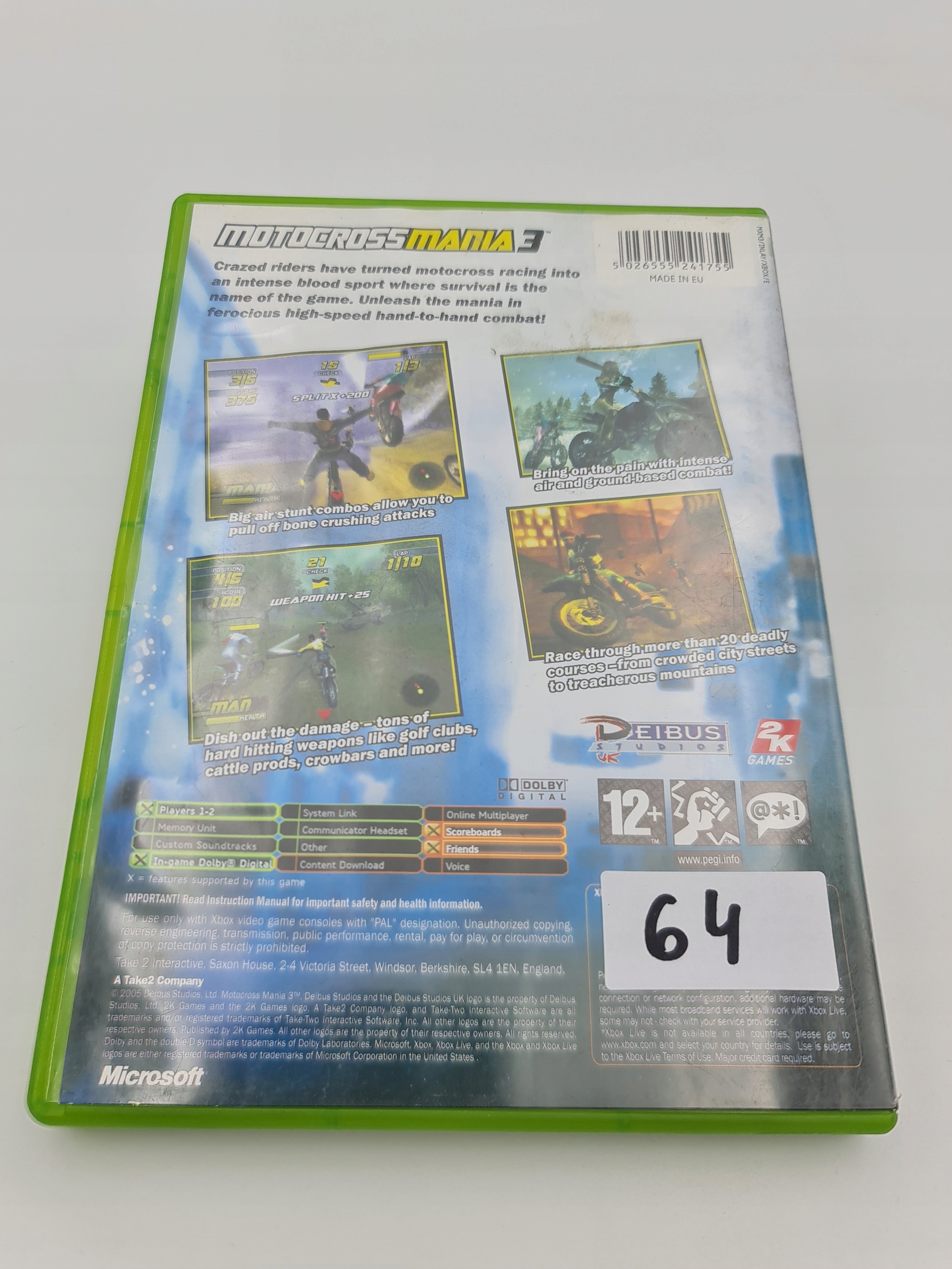 XBOX MOTOCROSS MANIA 3 Platforma Xbox