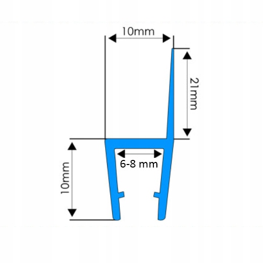 2M USZCZELKA DO KABINY PRYSZNICOWEJ KABIN SZKŁA MIĘDZYSZYBOWA 6 7 8 MM Marka Inea