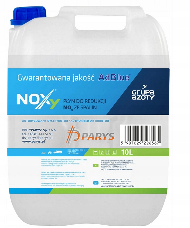 

AdBlue Noxy Dodatek Płyn Katalityczny Lejek 10L