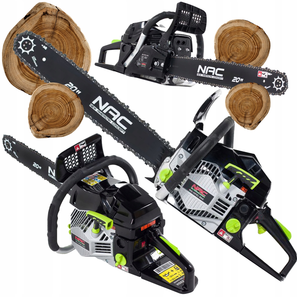 Spalinowa Piła Łańcuchowa Pilarka NAC-CST61-50AC 61,5CM3 Mocna 20" 3,3NM