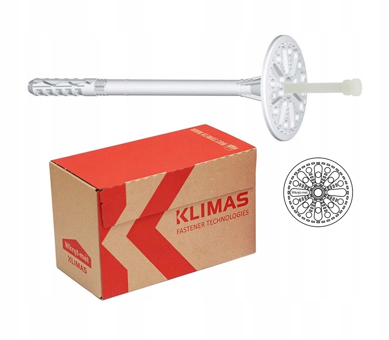 Kolíčky na polystyren 10x160 200ks Klimas