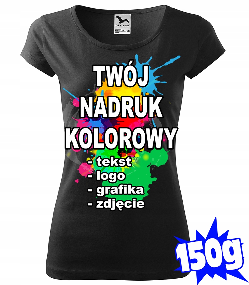 

Koszulka Z Własnym Nadrukiem damska XL pure 01