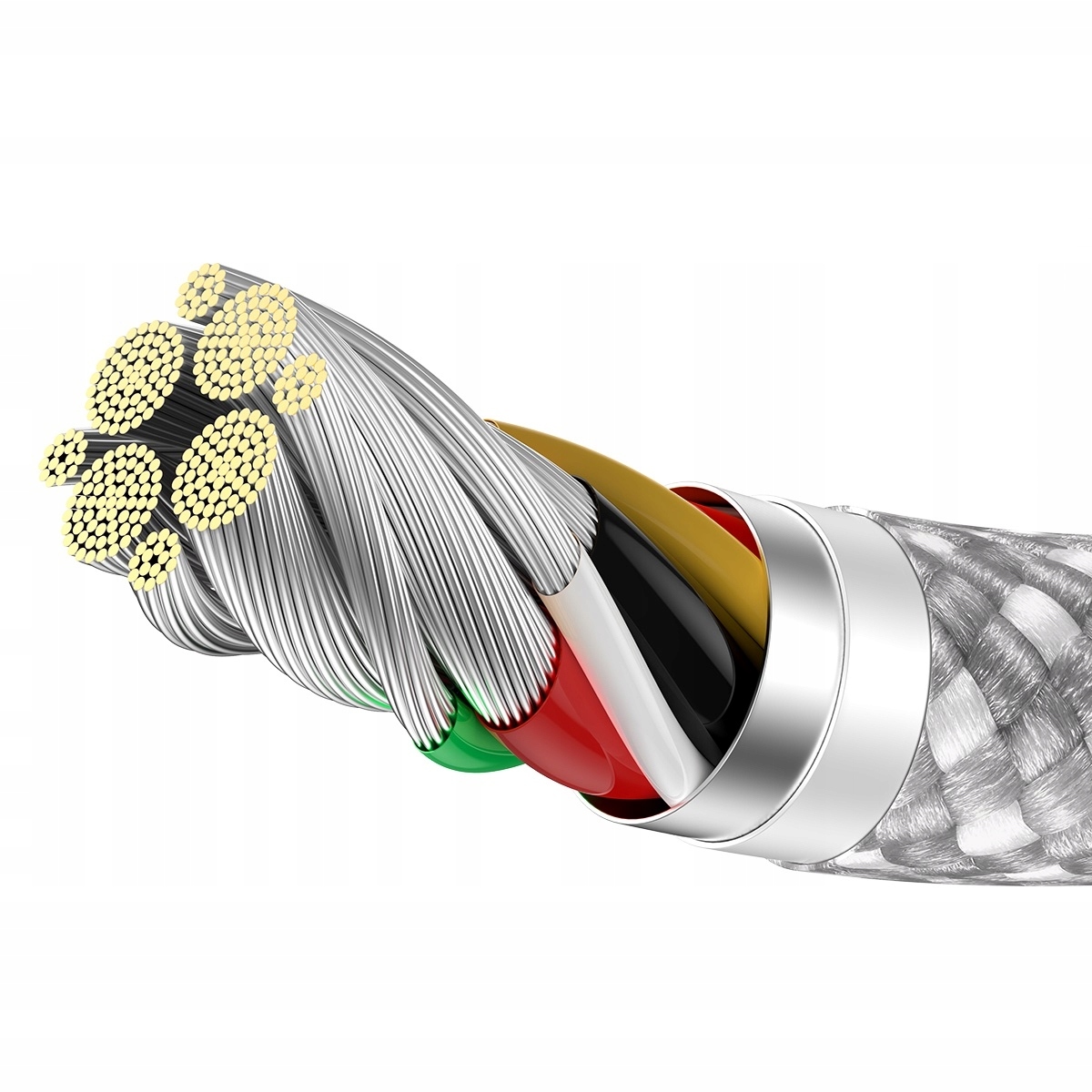 BASEUS MOCNY KABEL DO TELEFONU USB TYPU C DO USB-C PD QUICK CHARGE 100W 2M Złącza USB typ C - USB typ C