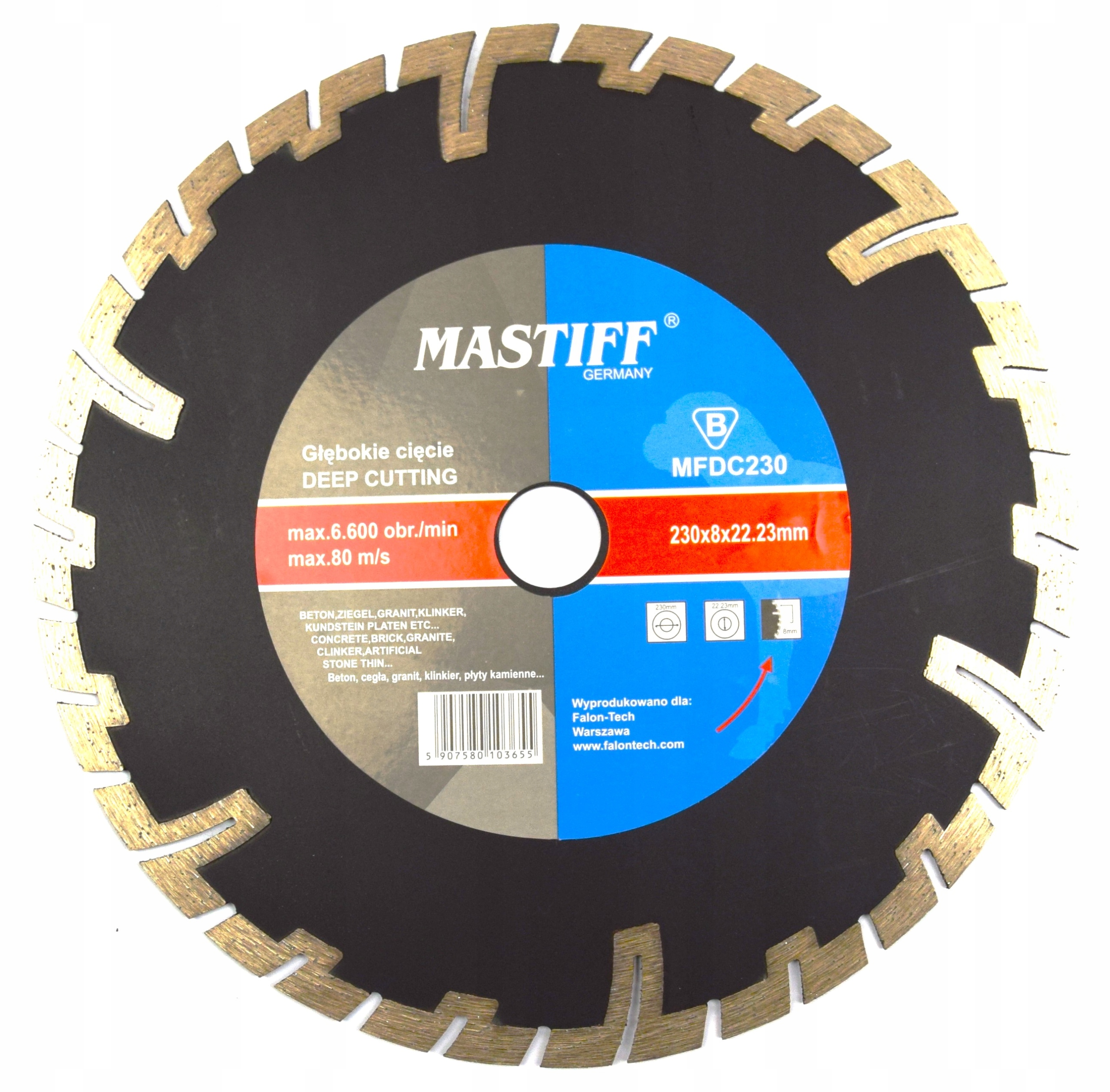 

Tarcza Diamentowa Segmentowa 230mm Do Kostki Beton