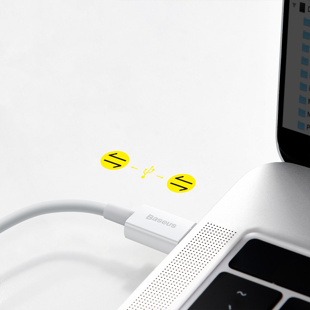 BASEUS KABEL PRZEWÓD USB-C DO IPHONE 12 13 MINI PRO PD POWER DELIVERY 20W Kolor biały