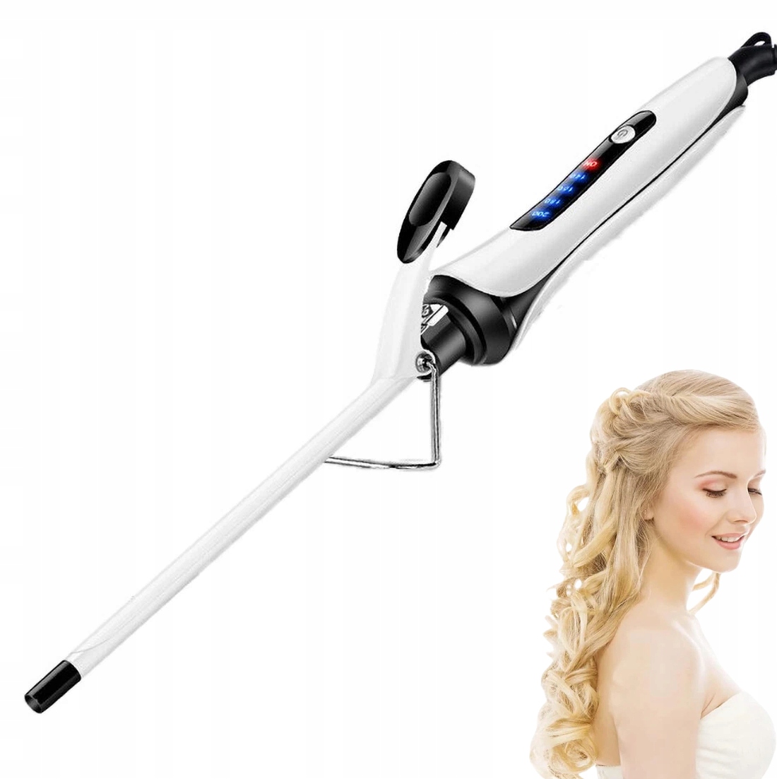 Lokówka Do Włosów Kręcenia Spiralnych Loków LCD 9MM