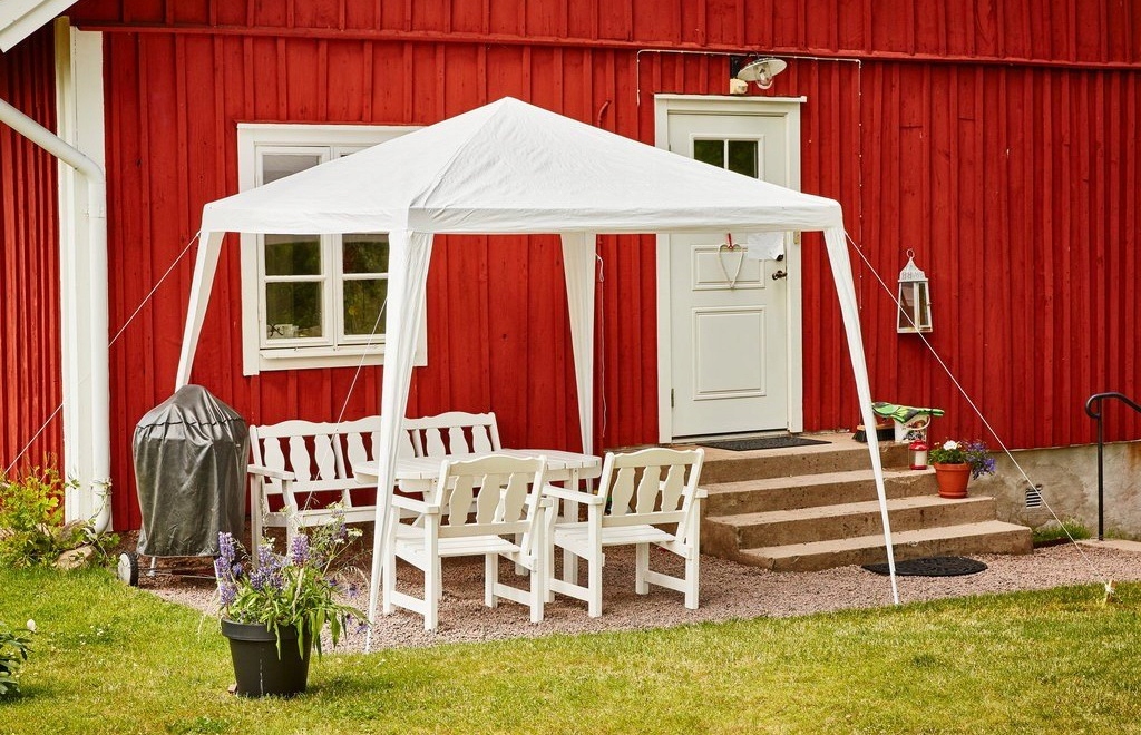 BIAŁY DUŻY PAWILON OGRODOWY 3x3 m SOLIDNY SKŁADNY Producent OŁER