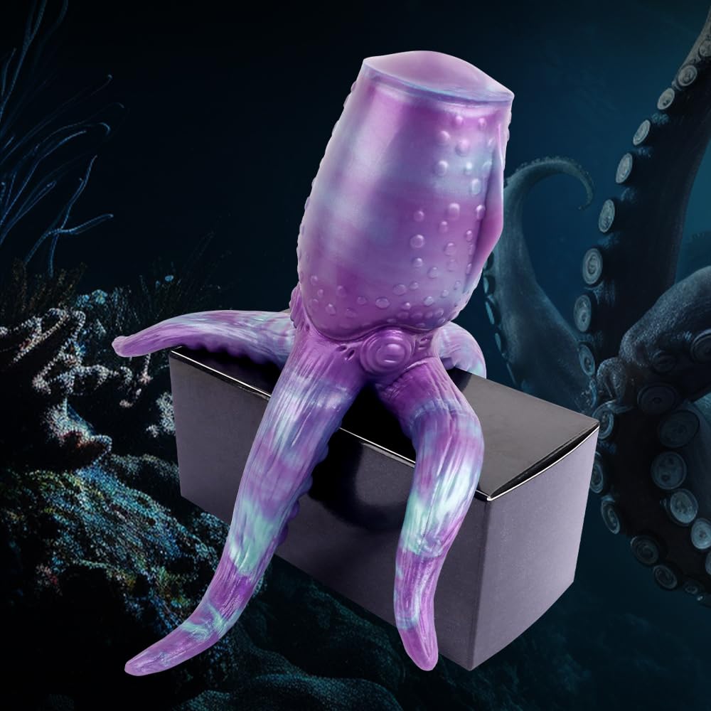 KUAECR Realistyczny Masturbator Ośmiornica Dildo Silikonowy Stymulator — miniatura 8