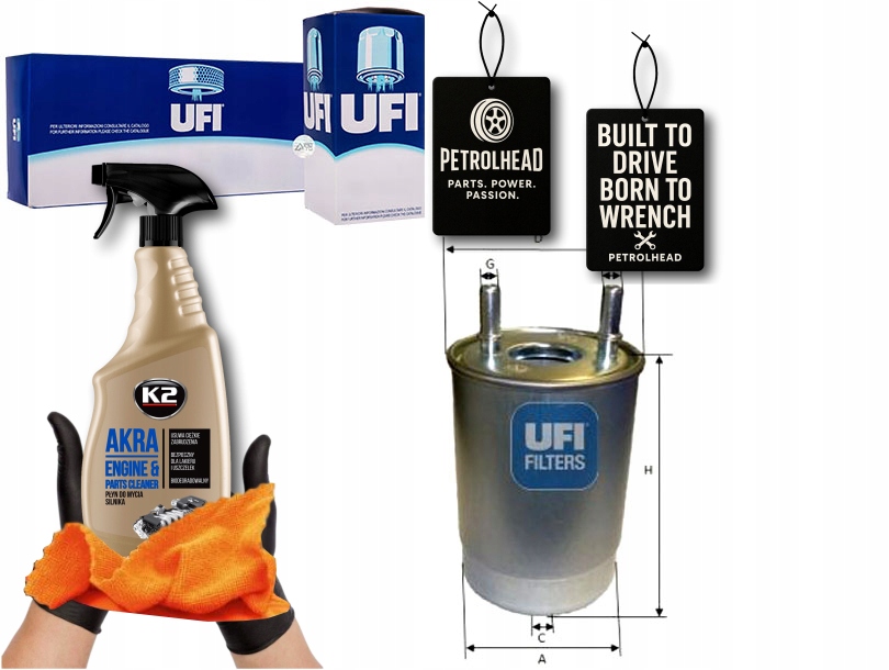 Dieselový Palivový Filtr Ufi #Petrolhead Pro+ Kit12