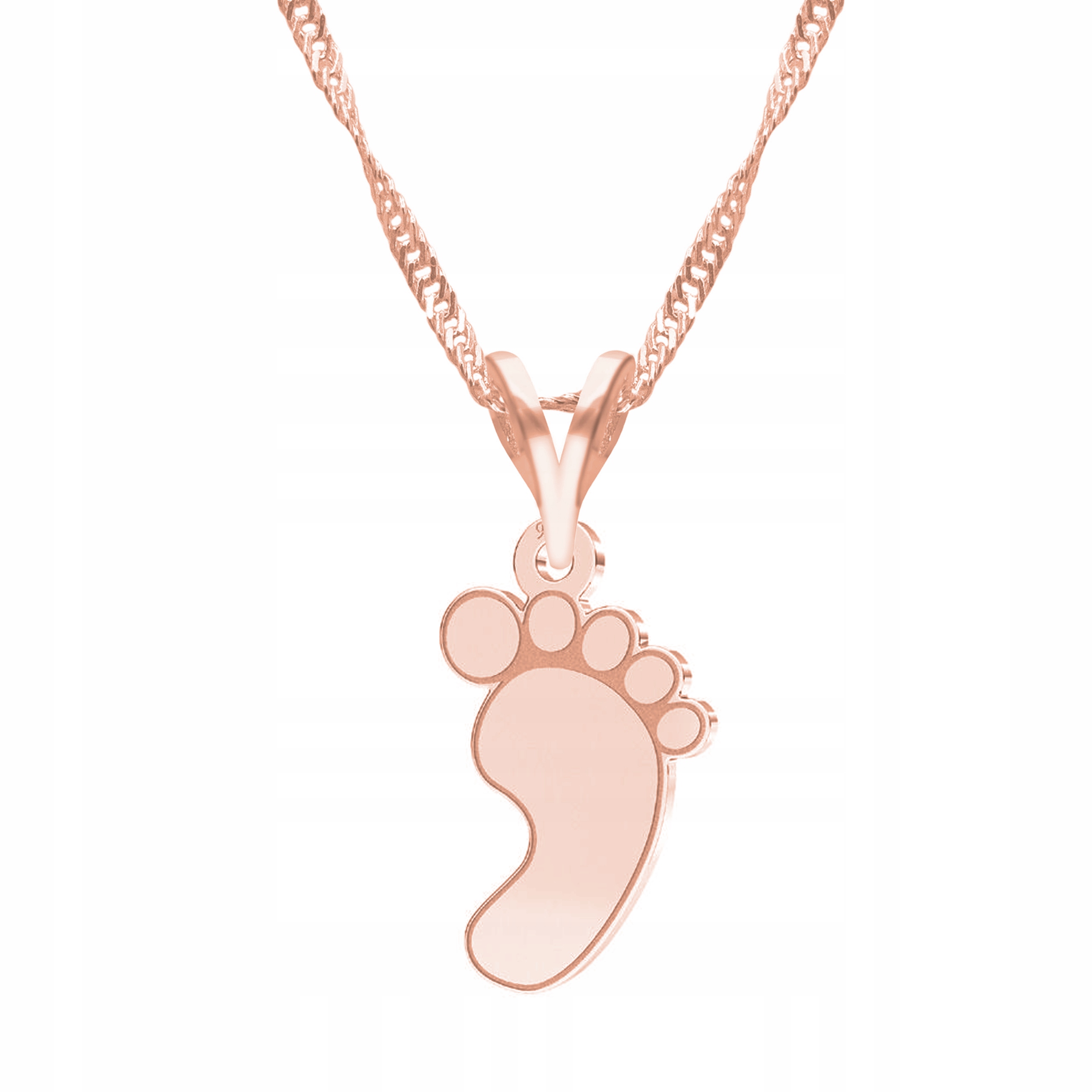 Řetízek zlatý náhrdelník 925 Otisk dětské nožičky