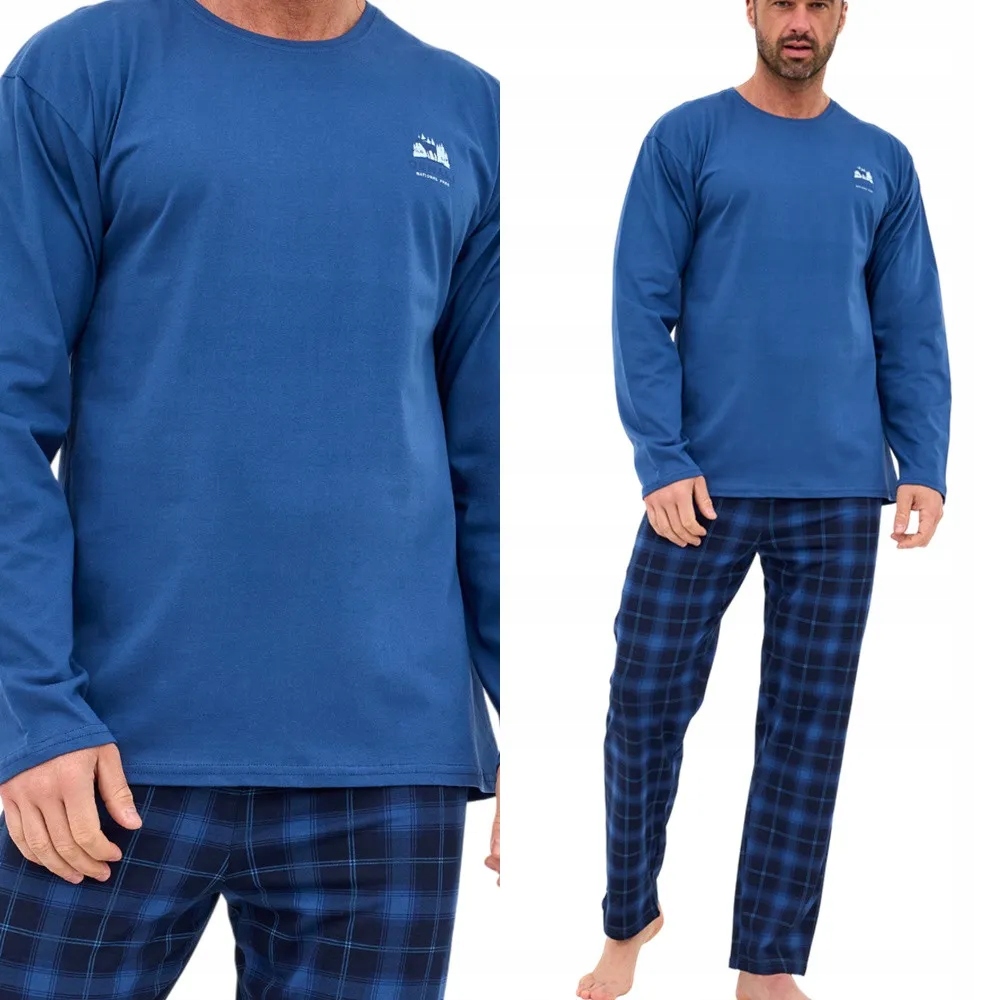 Pánské Pyžamo Cornette 124 Denali 2 XXL 52 Tmavě modrá