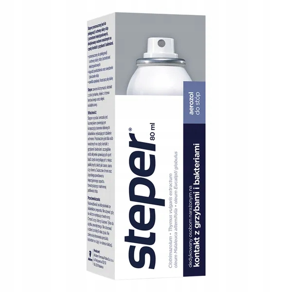 

Steper aerozol do stóp i paznokci p/grzybiczy 80ml
