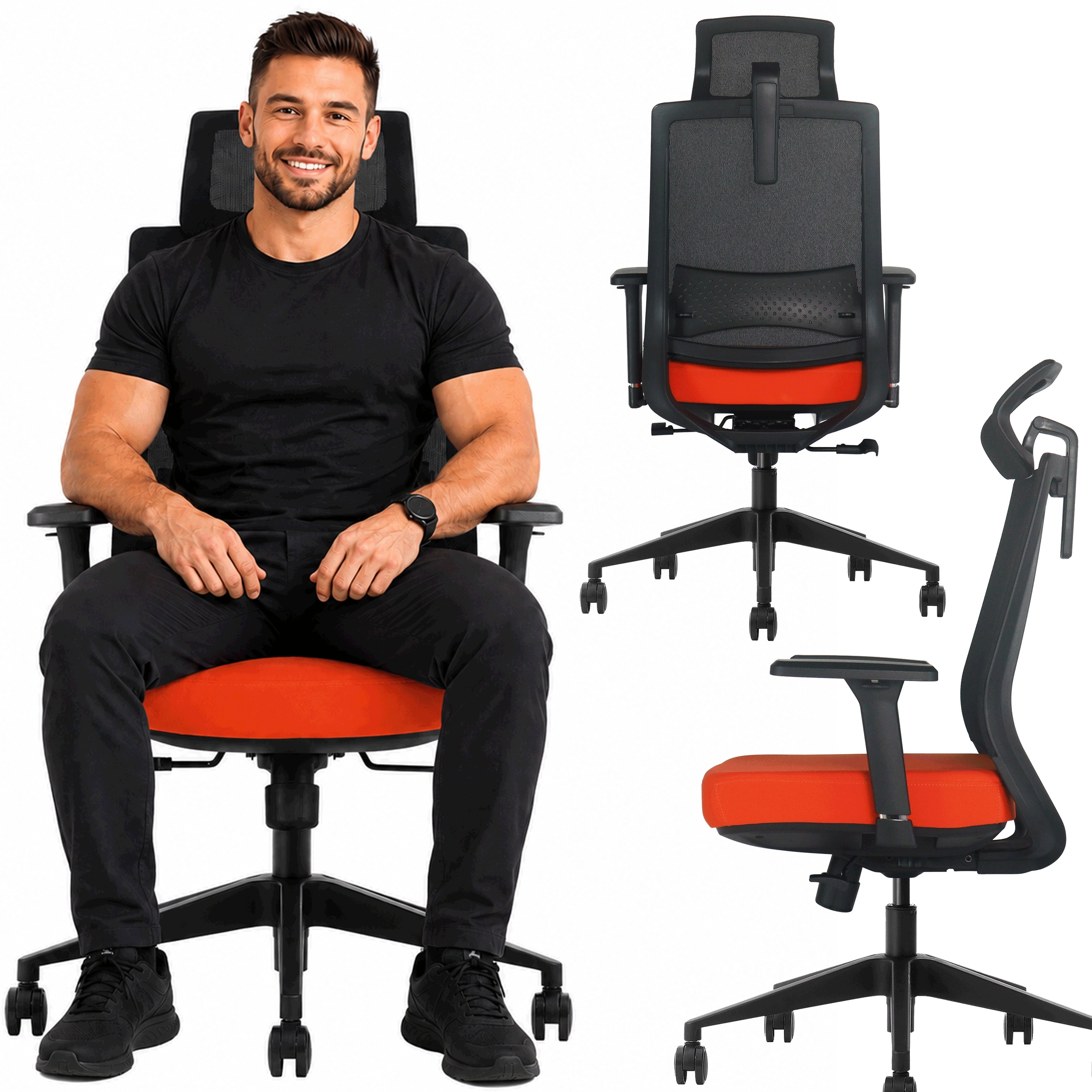 Otočné křeslo Ergonomické Kancelářské Herní Nastavitelné 3D GK3 Premium II