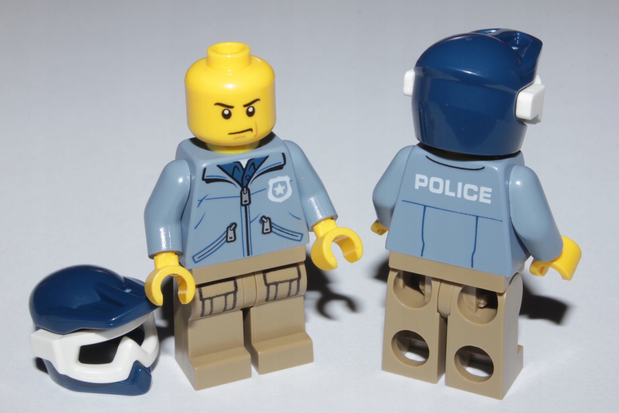 P3*LEGO FIGURKA cty0830 POLICJANT MOTOCYKLISTA KASK KAJDANKI, NOWY Bohater brak