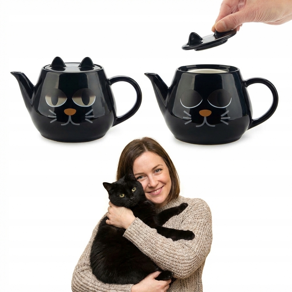 Konvice na čaj Balvi Kočky porcelán 500 l porcelánová