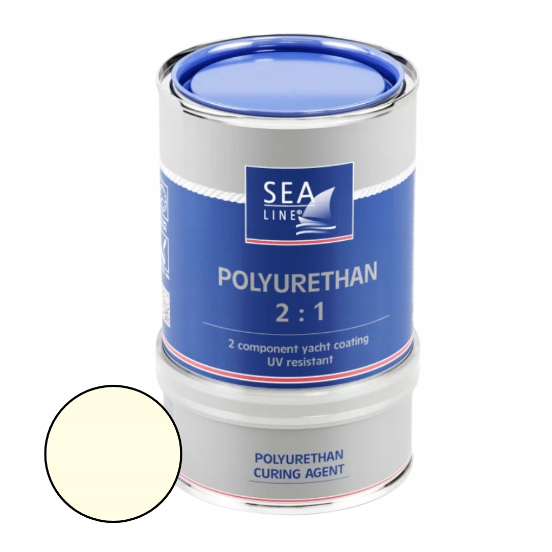 Sea-line Farba Poliuretanowa 2K Kremowy 0,75 L Zestaw Baza Utwardzacz