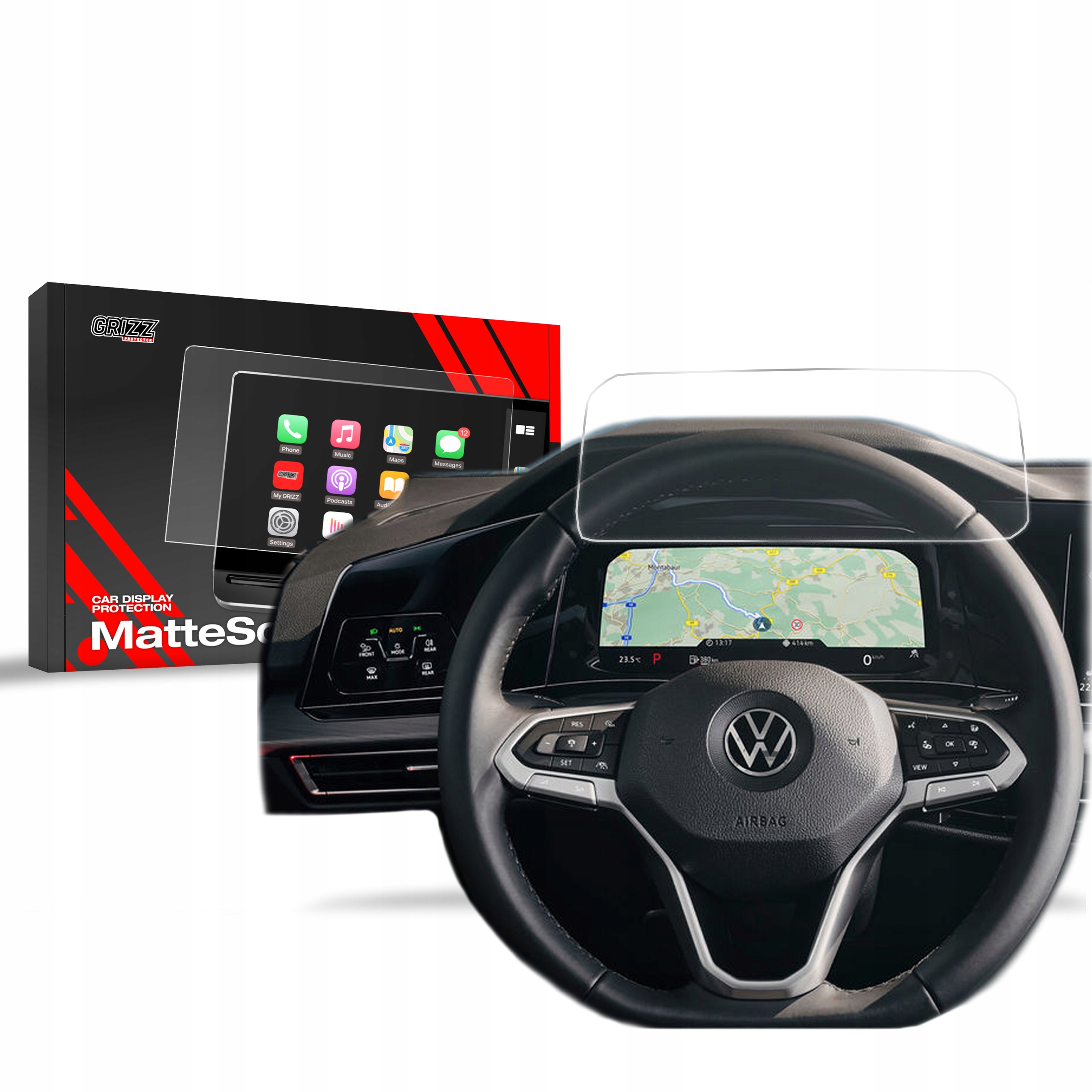 Fólie na displej (matná), Vw Golf VIII, 2020-2024, Digital Cockpit
