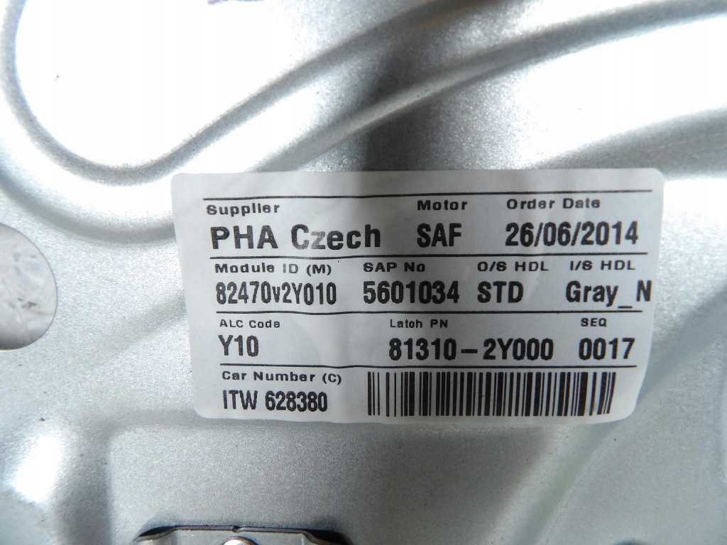 82470-2Y010 mechanism windows left front HYUNDAI IX3